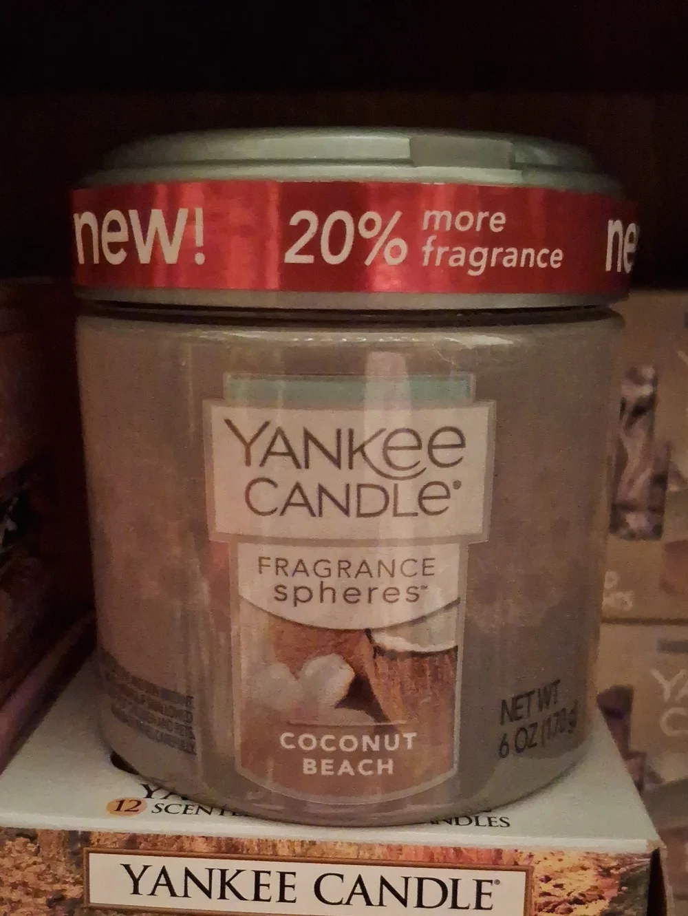 Yankee Candle Fragrance Spheres - Beige with Red Accent
